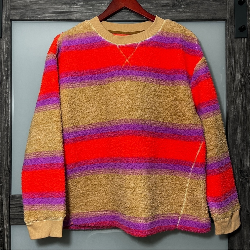 Koolaburra by Ugg Teddy Sherpa Bright Color Crewneck Pullover Women's  PXL